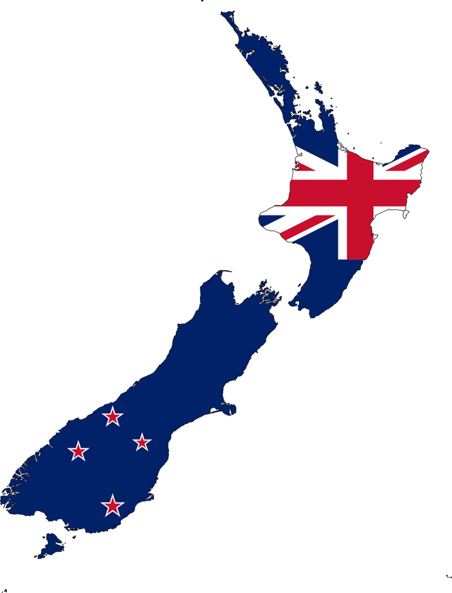 New Zealand flag/map