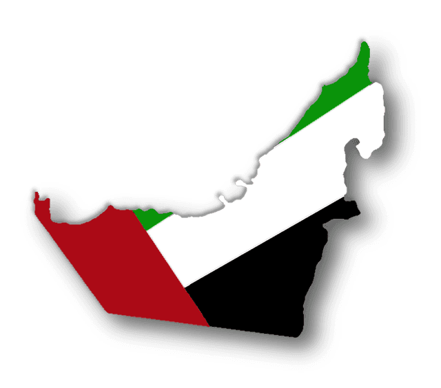 Dubai flag/map
