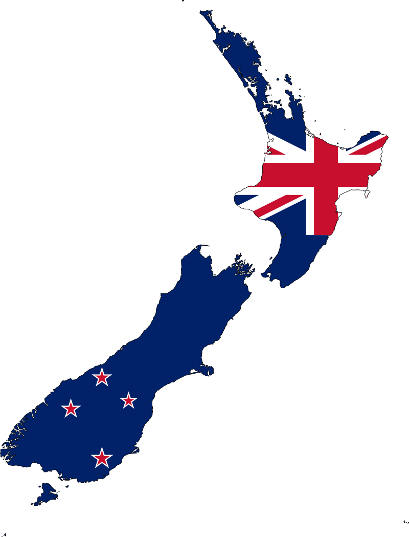 New Zealand flag/map