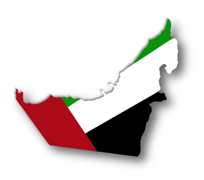 Dubai flag/map