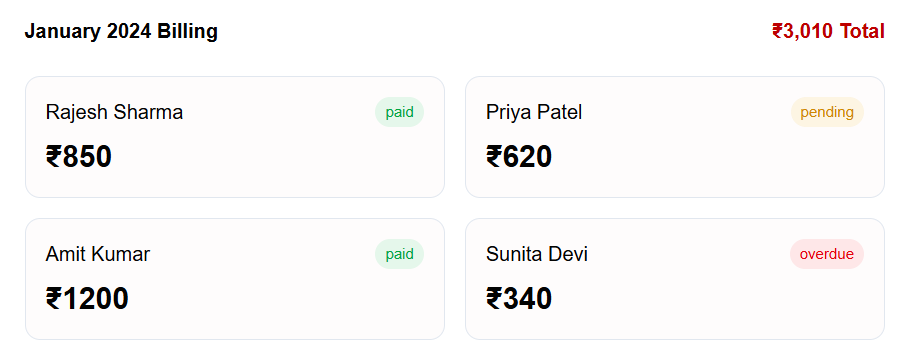 Billing & Collection UI