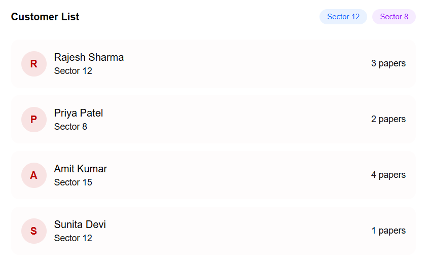 Customer & Area Management